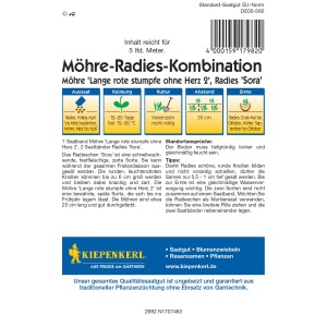 Kiepenkerl Saatband für Möhren und Radieschen, ideal für den Gemüseanbau.