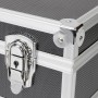 Detailaufnahme: LUX Werkzeugkoffer AKW 130 mit Alurahmen und Schloss.