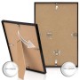 Bomoe Blossom Bilderrahmen Set, 24-teilig, schwarz, mit Aufsteller und Wandhalterung.