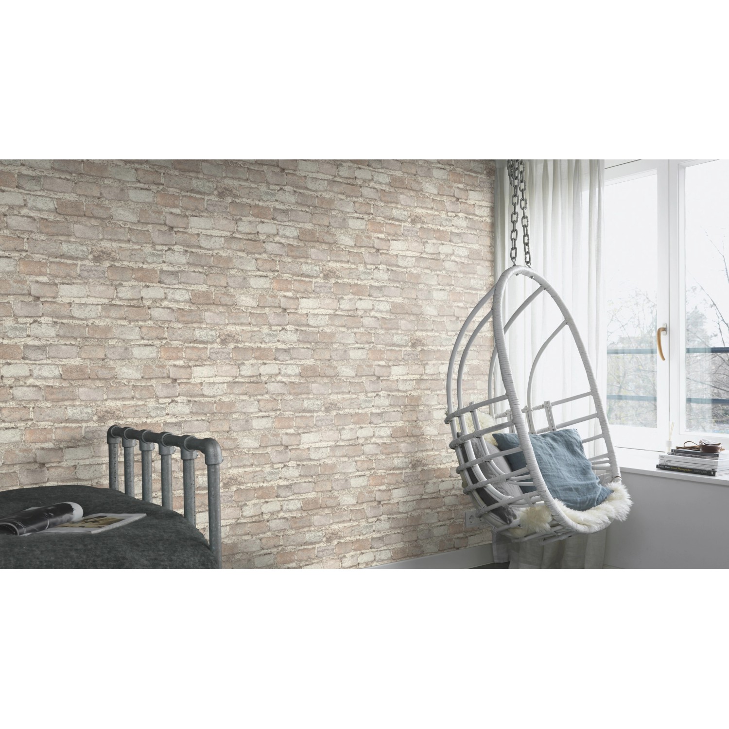 Rasch Vliestapete Factory IV 428049 Steine Hellbeige 10,05 m x 0 