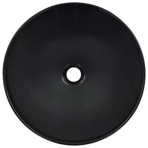 vidaXL Waschbecken 41 x 12,5 cm Keramik Schwarz 143908