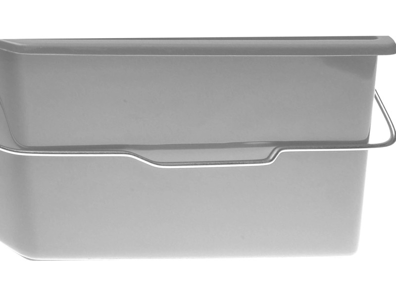 Eimer Silber Kunststoff eckig 14 L (Set) mit Sieb + Ausgießer, 0,95 €