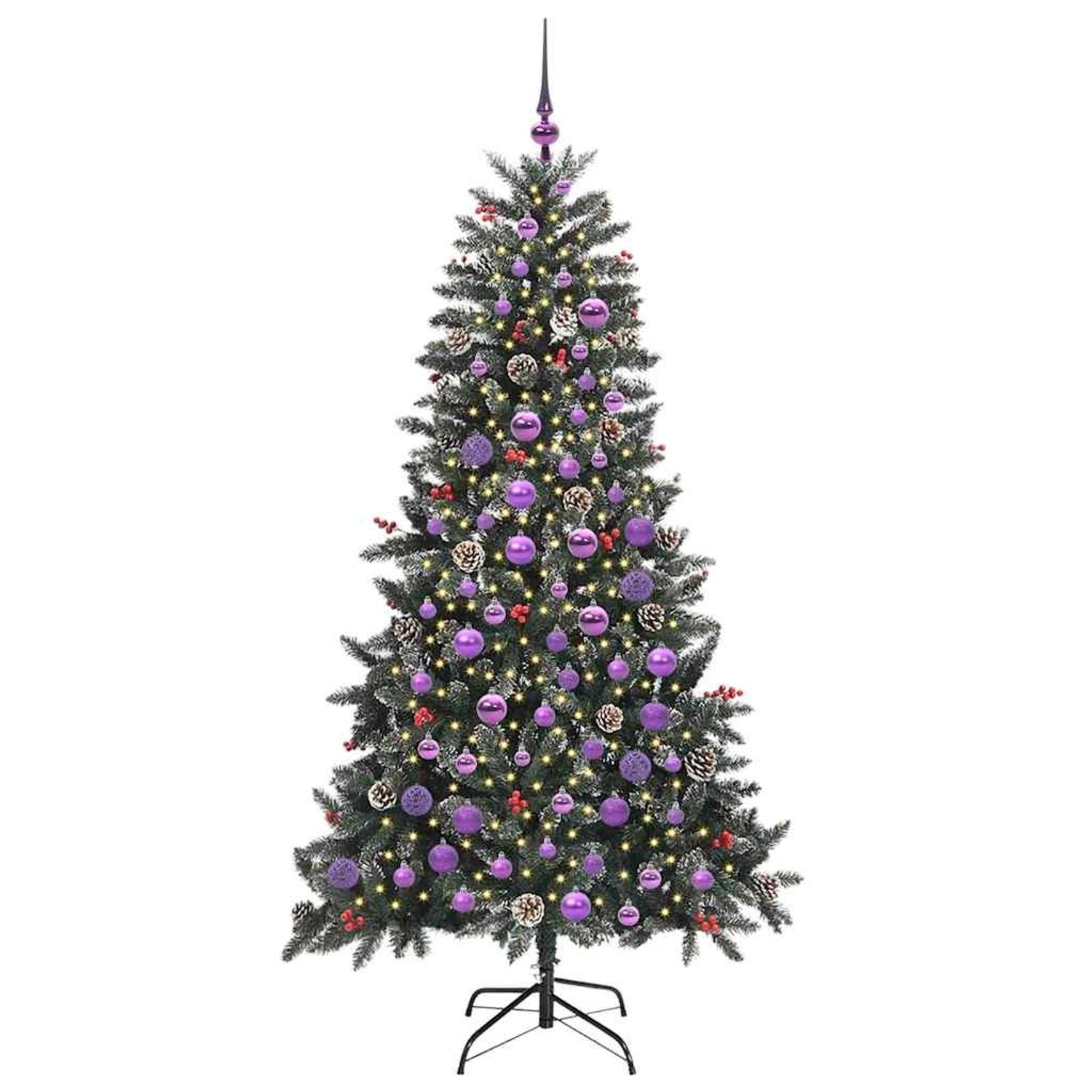 vidaXL Künstlicher Weihnachtsbaum mit 300 LEDs Grün 99 x 99 x 180 cm 3395886
