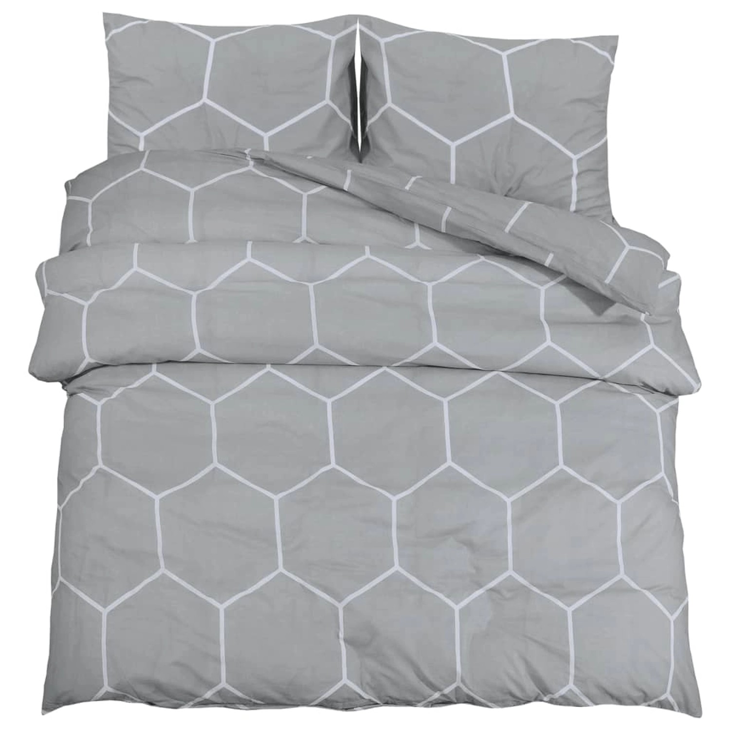 vidaXL Bettwäsche-Set Grau 140x200 cm Baumwolle 136450 günstig online kaufen