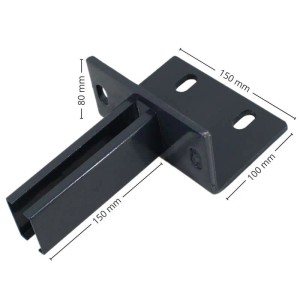 Galaflor L Bodenplatte für 60x40mm Zaunpfosten Anthrazit