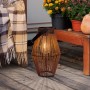 Näve LED-Solarleuchte Korbinian, Natur Dunkel, Ø 18 cm, 30 cm hoch, für stimmungsvolle Solar-Deko.