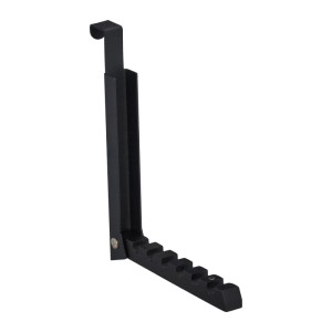 Relaxdays Klapphaken Eisen Holz Schwarz Klappbar 21 cm x 2,5 cm x 18 cm 0,15 kg