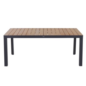 Rechteckiger Siena Garden Gartentisch Silva aus Teakholz, 100x180 cm, mit robustem Aluminiumgestell.