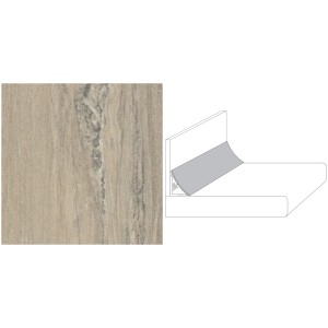 Wandabschlussleiste Plus Marmor Medusa Beige, 59x3cm, für Arbeitsplatten.