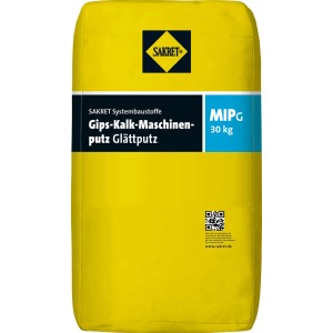 Gelber Sack Sakret Gips-Kalk-Maschinenputz MIP-G Glättputz, 30 kg.