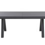 Ausziehbarer, rechteckiger Siena Garden Gartentisch Ferrostone, 100x260 cm, mit Aluminiumgestell.