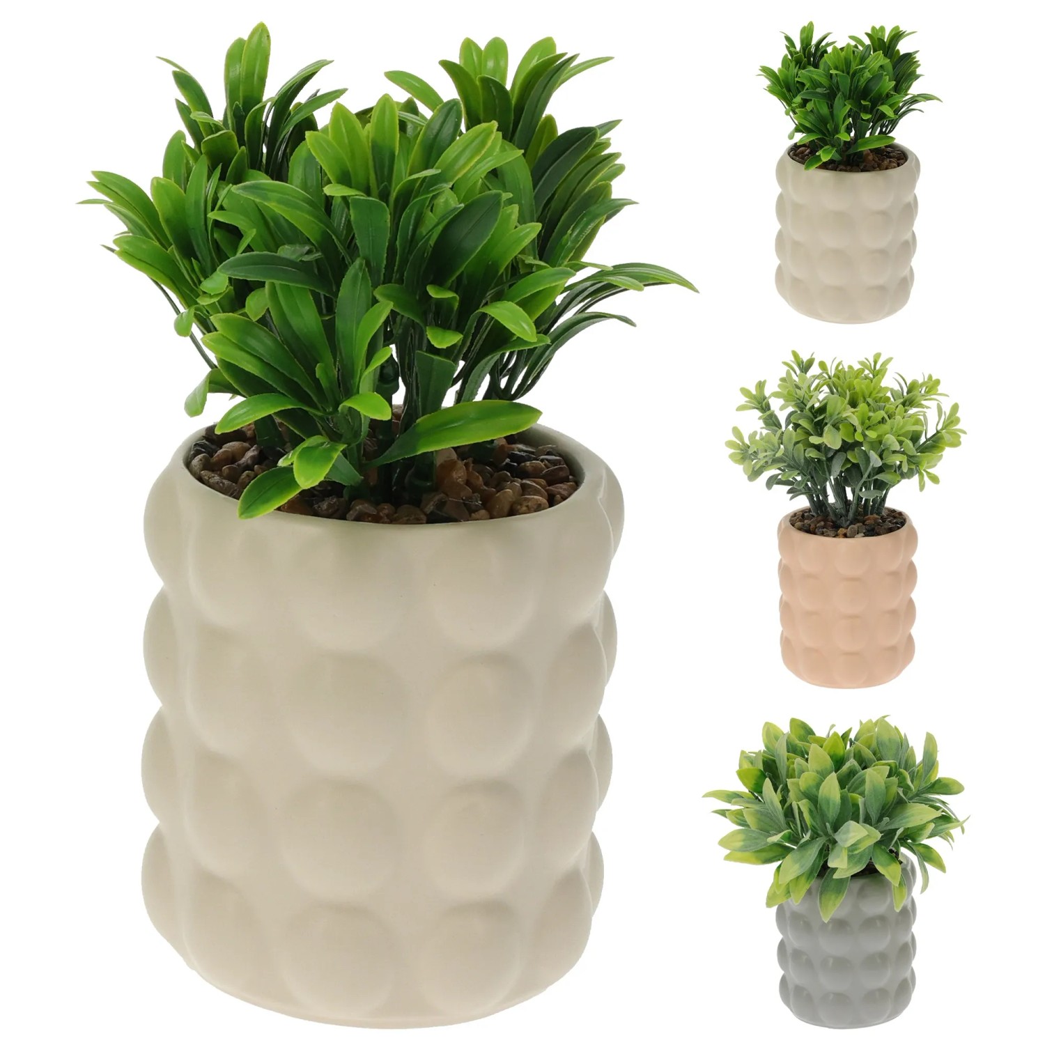 Kunstpflanze Keramiktopf Dolomit Ø 9 cm x 18 cm 3-fach Sortiert kaufen bei OBI