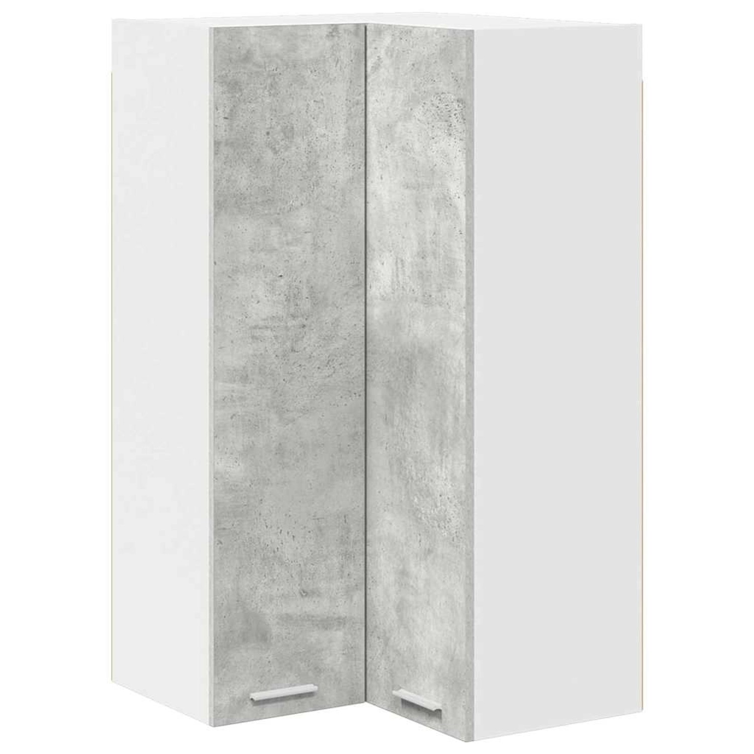 vidaXL Hängeschrank mit Tür Riga Betongrau und Weiß 57 x 57 x 100 cm 884373