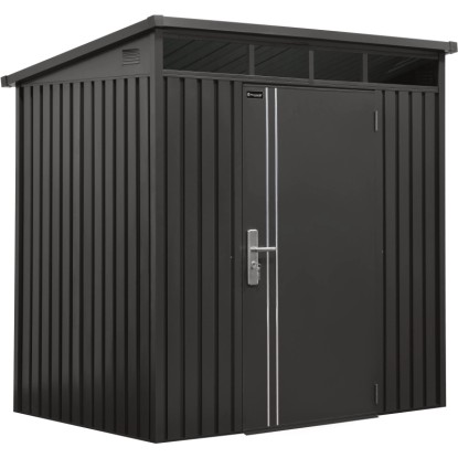 Geräteschuppen Firstline Metall Pultdach Anthrazit 3,7 m²