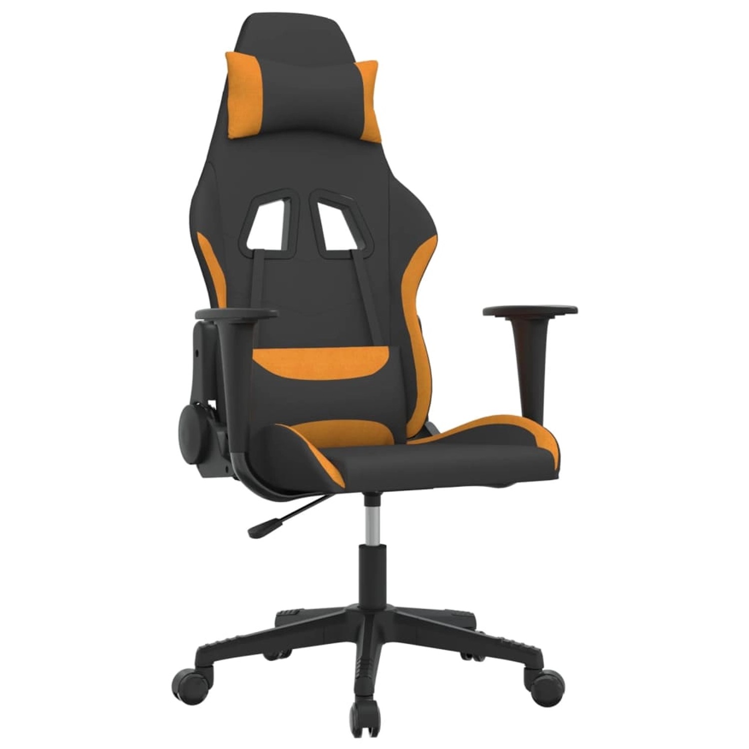 vidaXL Gaming-Stuhl mit Massagefunktion Schwarz und Orange Stoff