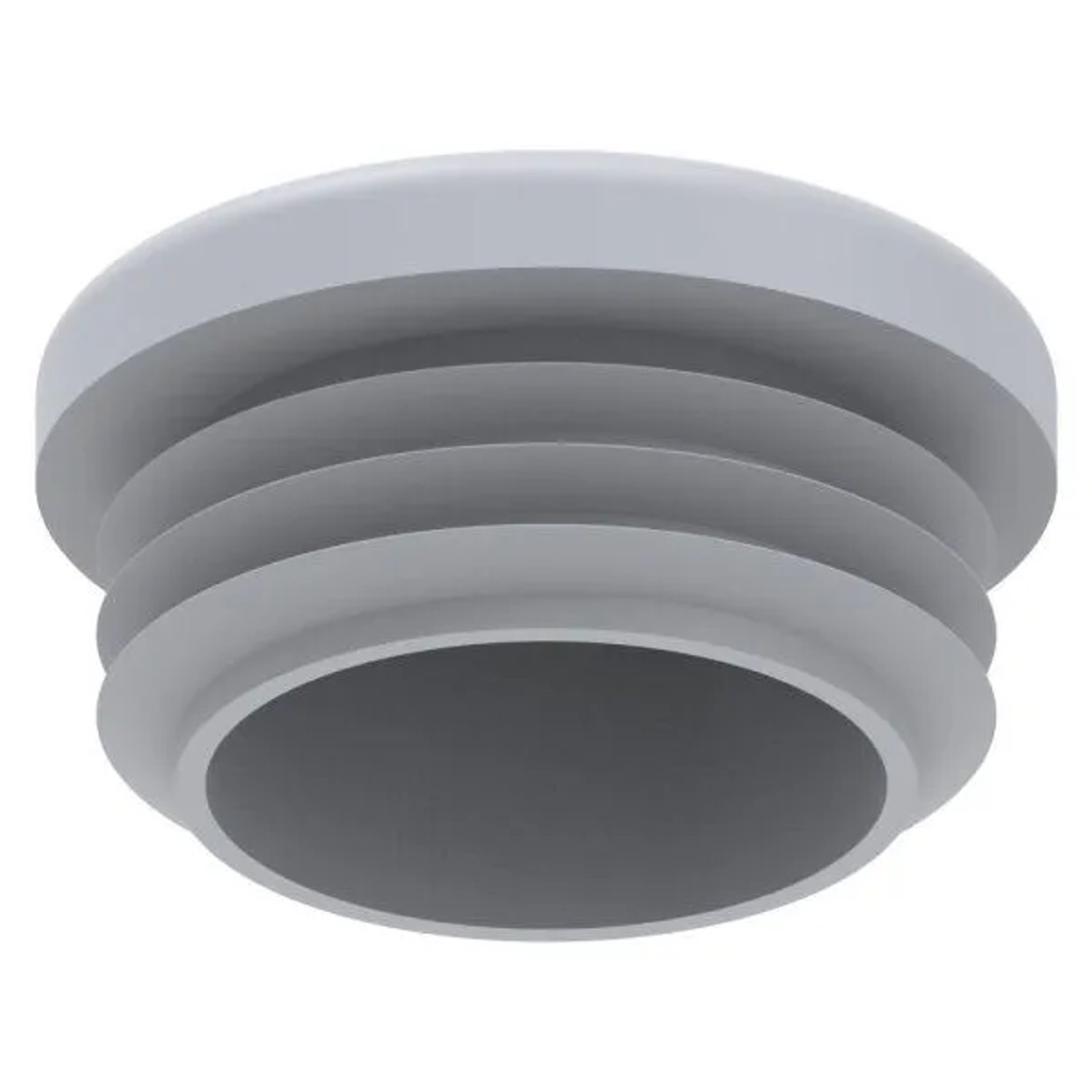FeNau Kunststoffkappe Kunststoff Für Rundrohr Ø 33,7 mm Wandstärke 2,5-4,0 mm Grau