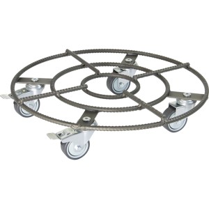 Anthrazitfarbener Wagner Pflanzenroller GH 0947 mit Stahlrahmen und vier Rollen.