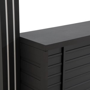 Sunjoy Bar für Matterhorn Multi-Pergola (3m), Detailansicht der schwarzen Bar.