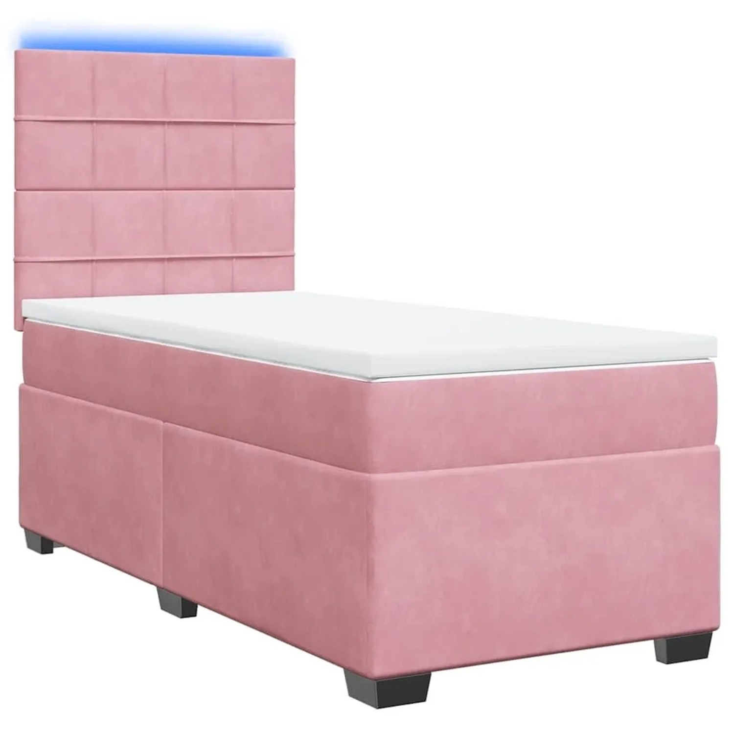 vidaXL Boxspringbett mit Matratze Rosa 90x190 cm Samt 3293091 günstig online kaufen