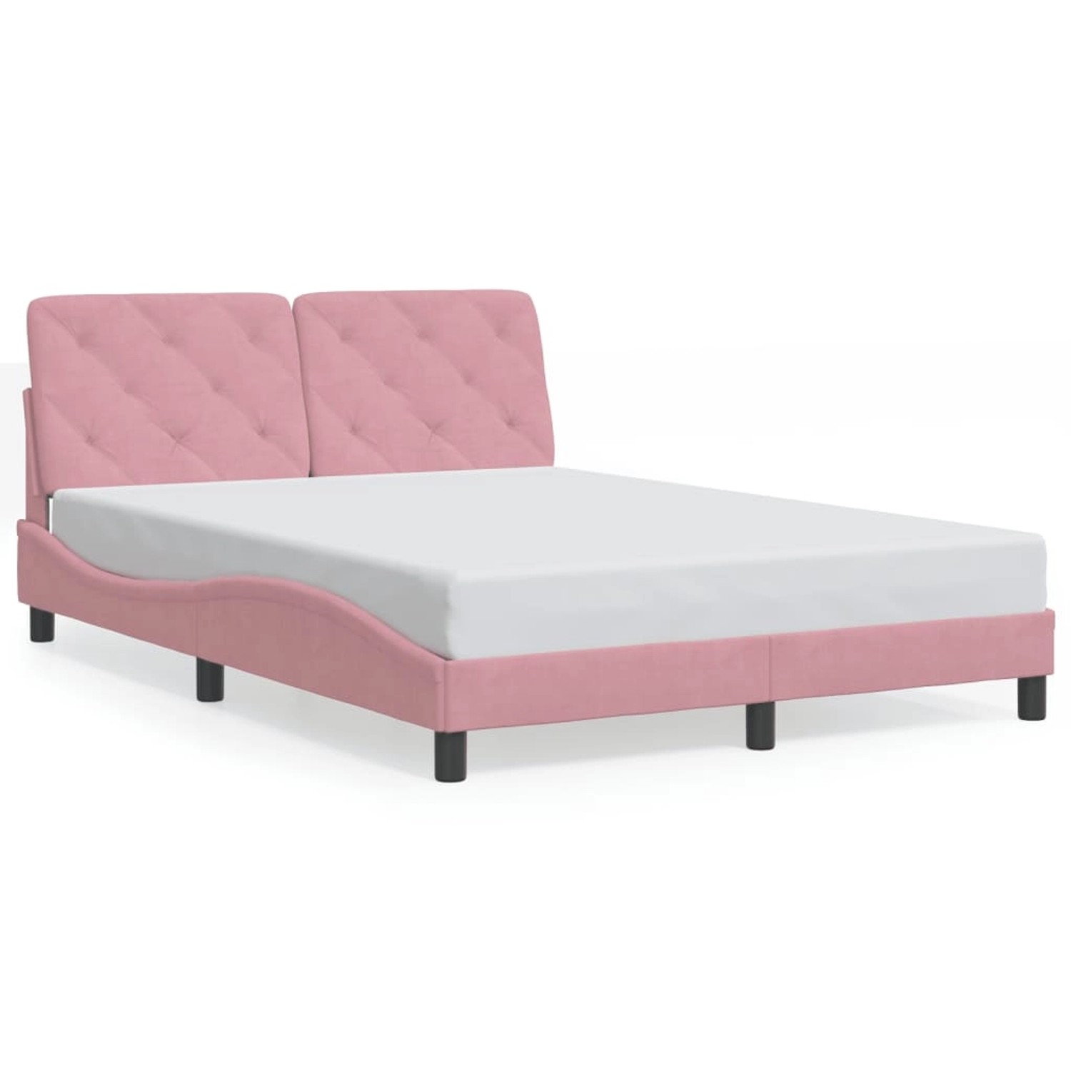 vidaXL Bettgestell ohne Matratze Rosa 120x200 cm Samt 3207916 günstig online kaufen