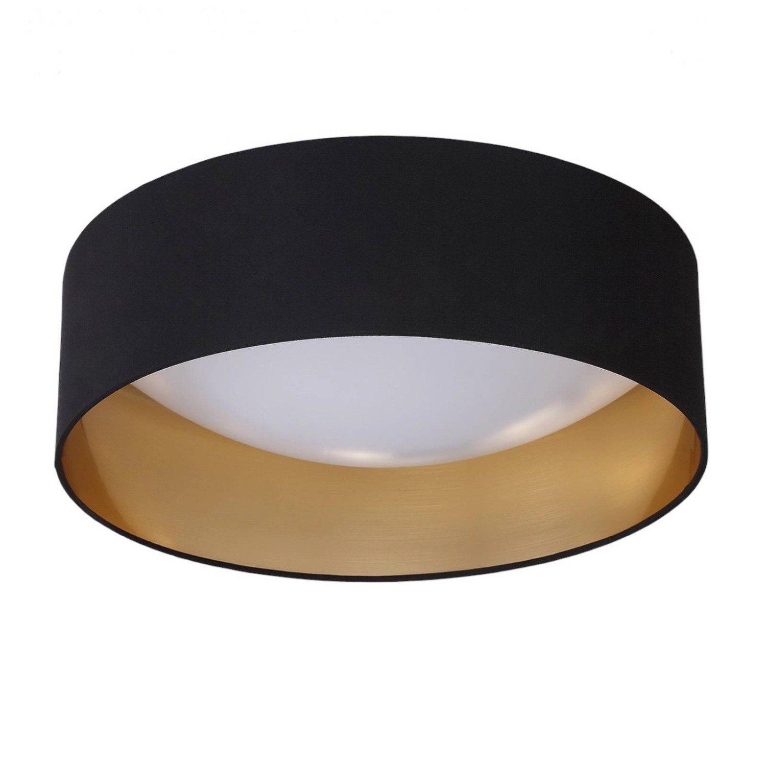 Thumbnail - Lindby LED Deckenlampe Coleen 9620640 Modern in Schwarz aus Textil 1-flammig Wohnzimmerleuchte