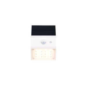 Weiße Reality LED Solar-Wandleuchte Talca mit Bewegungsmelder, 8,8x9,5x7,4cm.