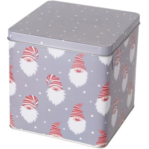 Graue Boltze Xmas Vorratsdose Knuffel XS mit Zwergenmuster für Weihnachtsdeko.