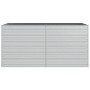 Silbernes Furnicato Garten-Hochbeet aus verzinktem Stahl, 160x80x77 cm.