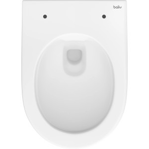 baliv Wand-WC Set Rockport, Tiefspüler, spülrandlos, weiß, von oben.