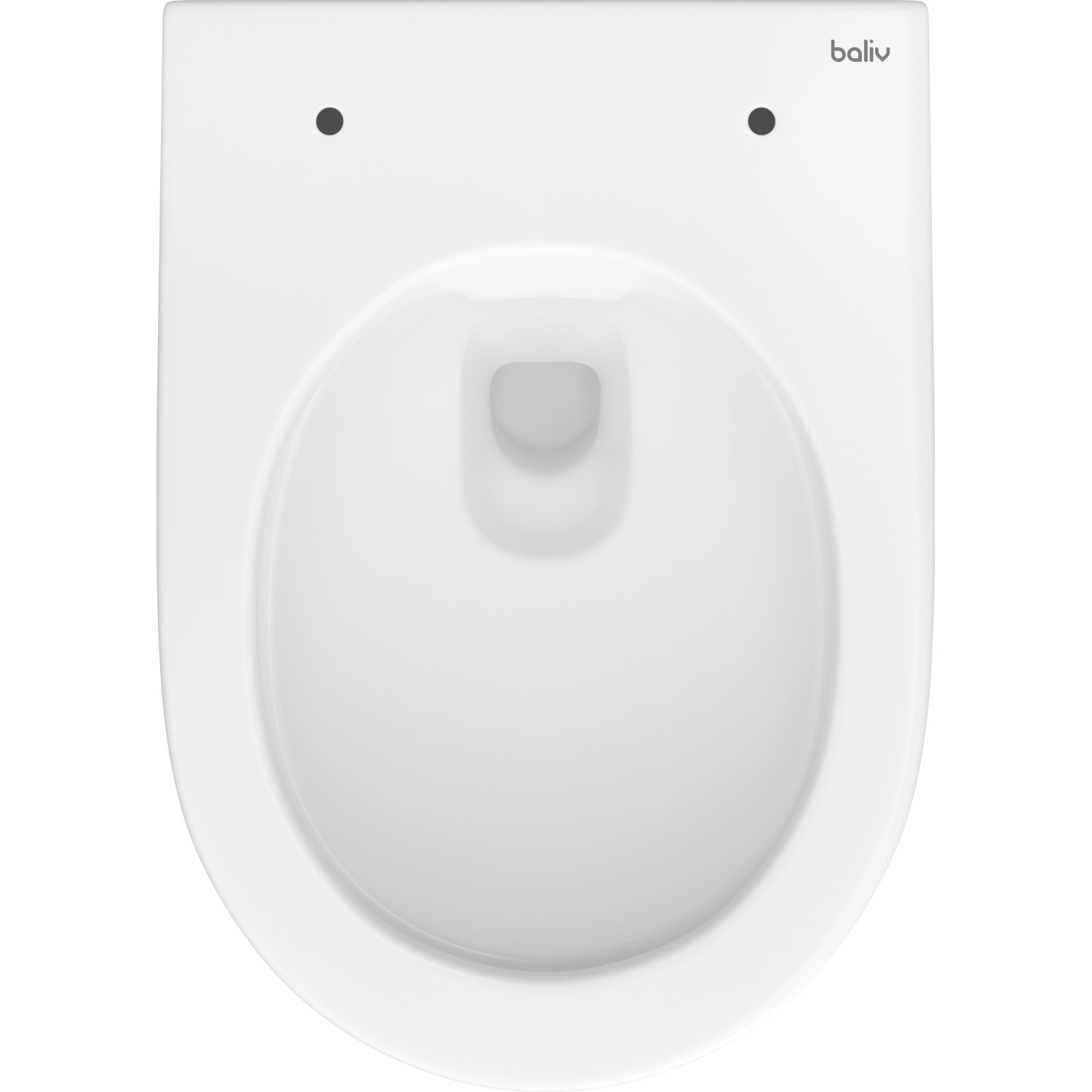 baliv Wand-WC Set Rockport, Tiefspüler, spülrandlos, weiß, von oben.