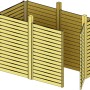 Skan Holz Abstellraum C1, 314x164 cm, grün imprägniert, für Carport Zubehör.