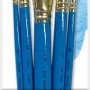 Daler Rowney Aquarellpinsel, 5er-Set mit Synthetikfaser und blauen Griffen.