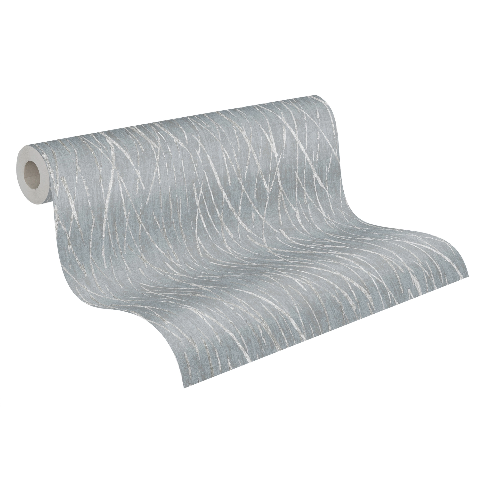 Vliestapete Muster Glänzend Strukturiert Metallic Grau FSC® kaufen bei OBI