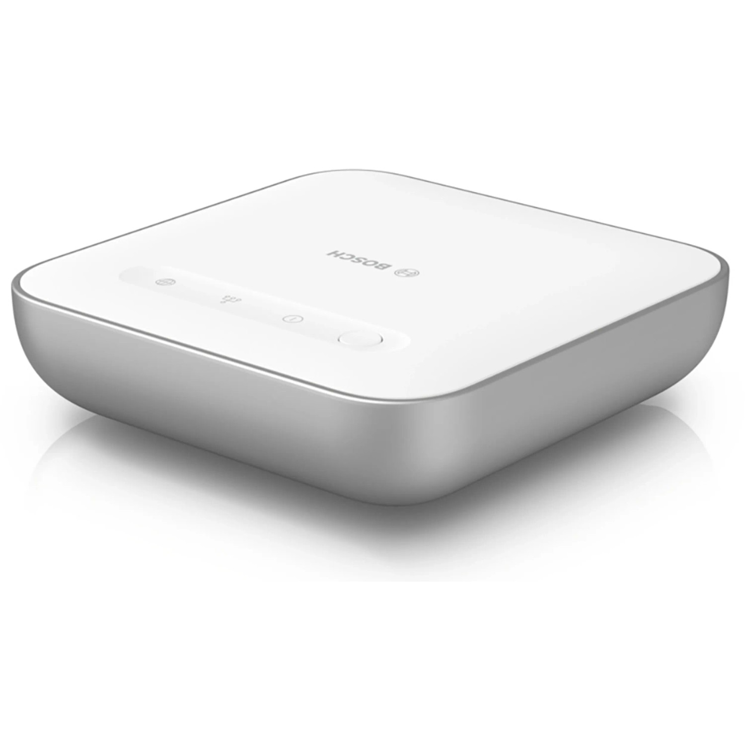 Weißer Bosch Smart Home Controller II zur Hausfunksteuerung, zentrales Steuerelement.