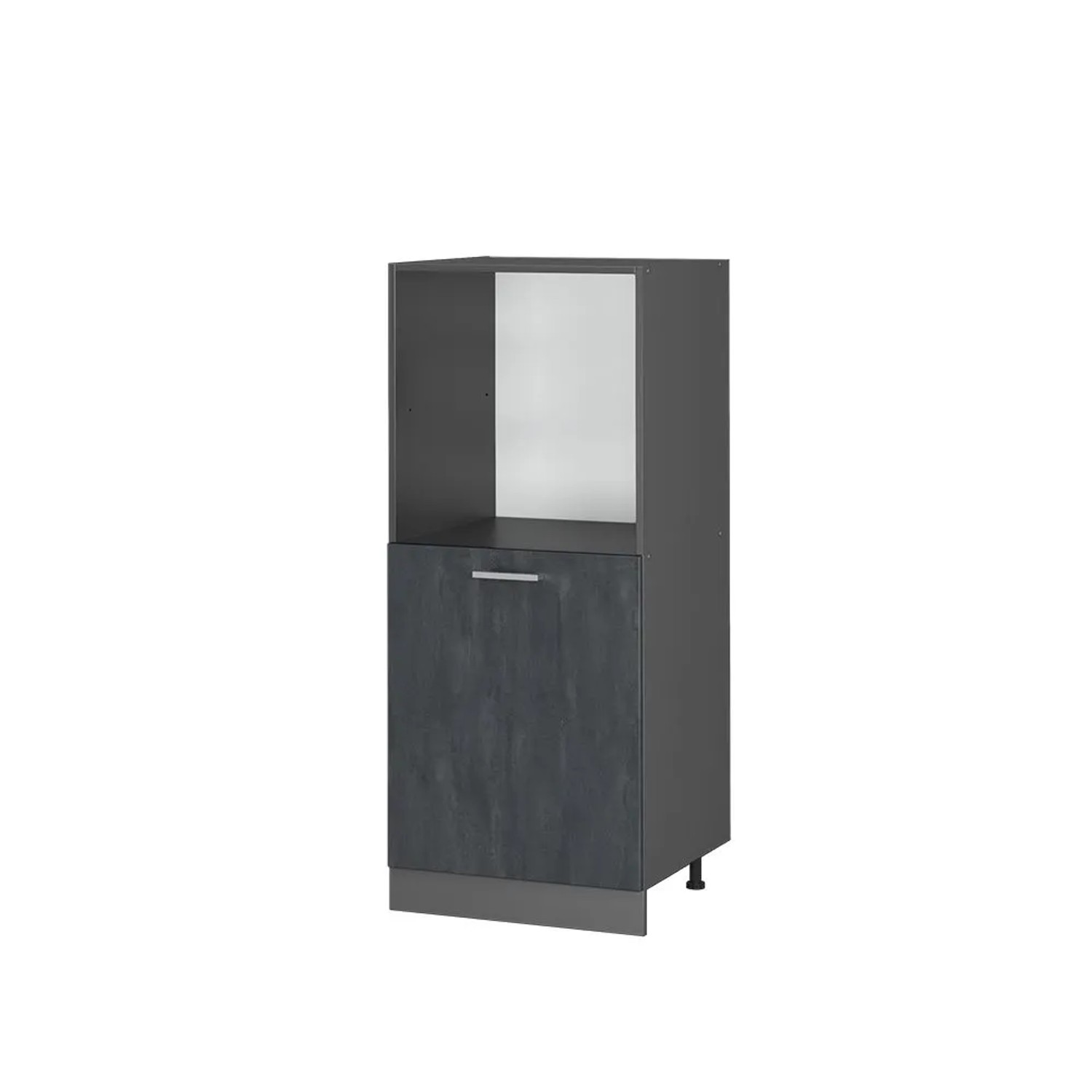 Vicco Herdumbauschrank R-Line Herdschrank Schwarz Beton Anthrazit 60 cm
