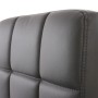 Detailansicht: Grau gepolsterter MCW Esszimmerstuhl Cadiz (6er-Set) mit Steppnähten.