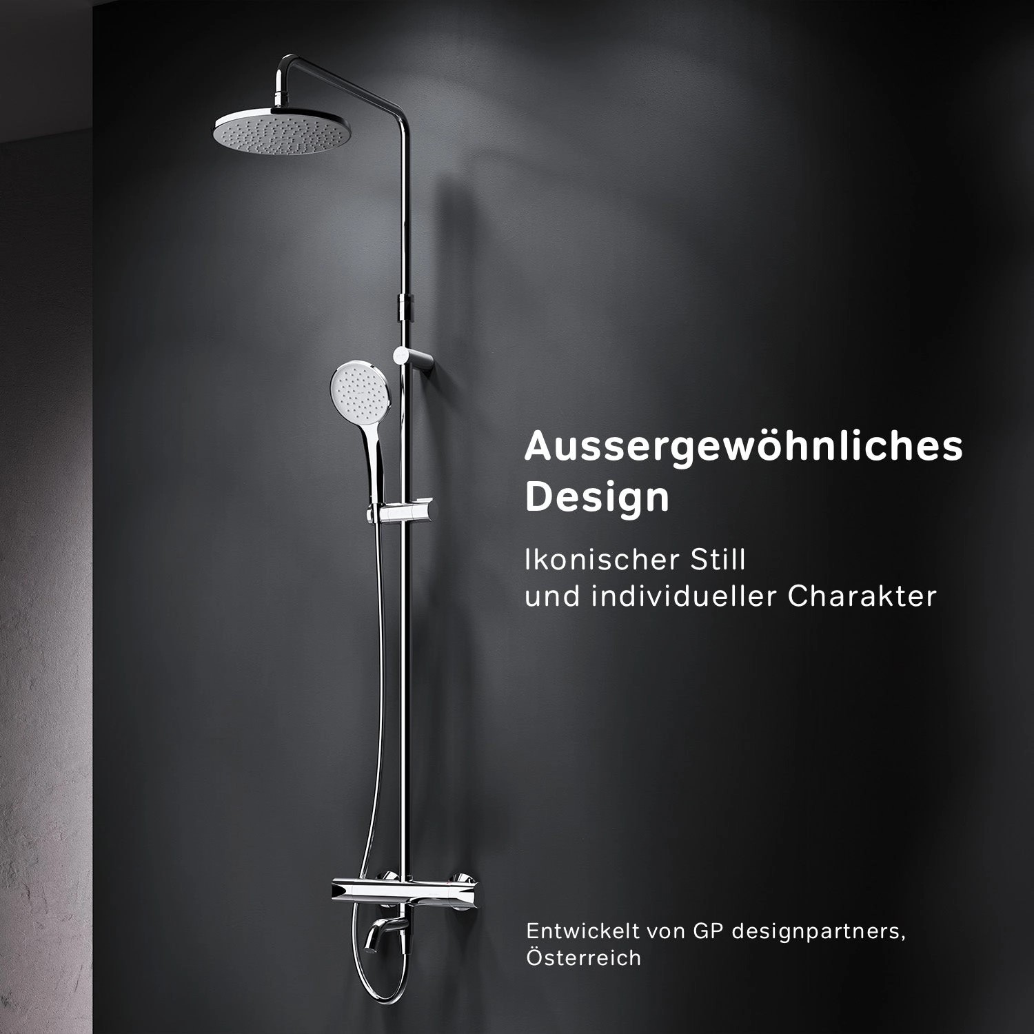 AM.PM Duschsystem Hit mit Thermostat und Wanneneinlauf 