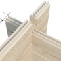 Detailaufnahme: 34 mm Wandstärke beim Palmako Lisa Gartenhaus aus Holz.