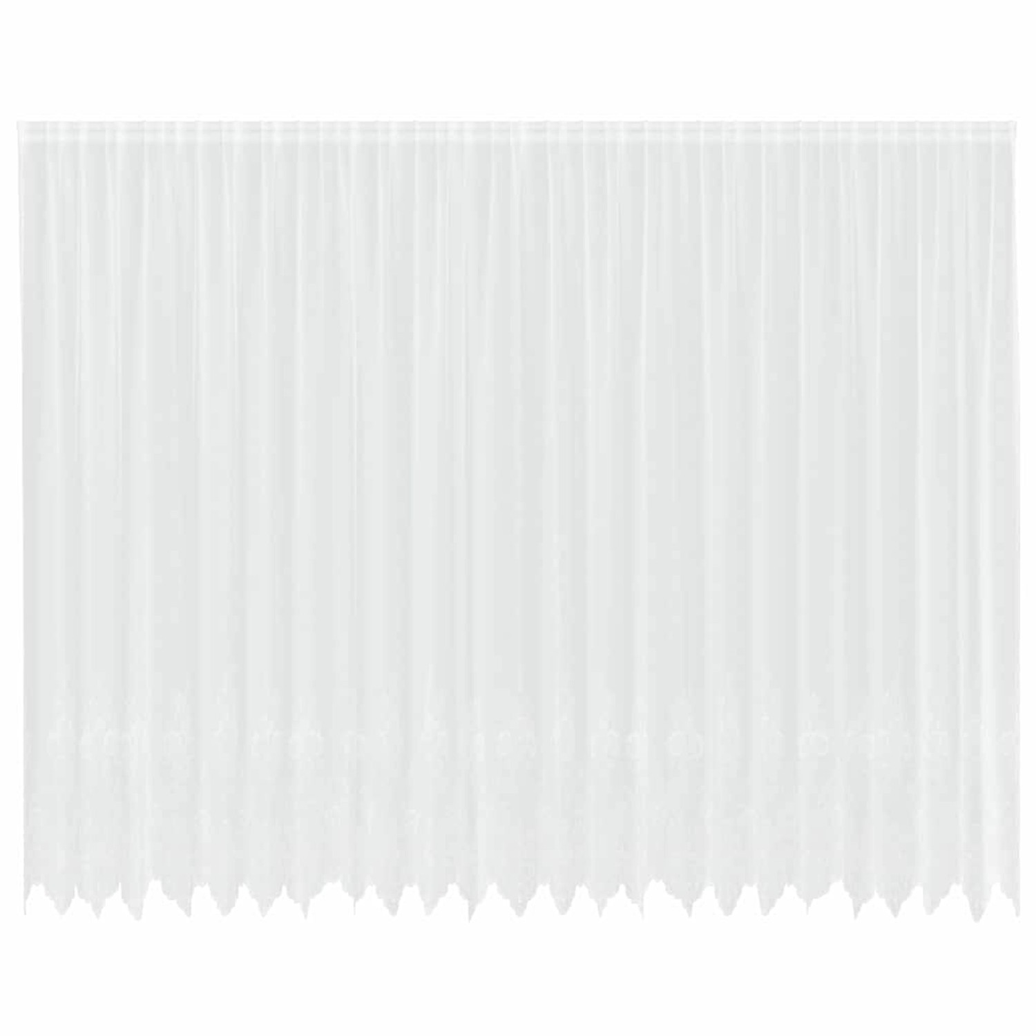 vidaXL Spitzenvorhang mit Vorhängen Weiß 600x260cm Polyester 4107940 günstig online kaufen