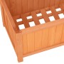 DELUKE Rankkasten Gartenspalier MALO Braun 135x70x30cm Spalier Mit Blumenkasten Mit Rankgitter Rankhilfe Mit Pflanzenkasten_6