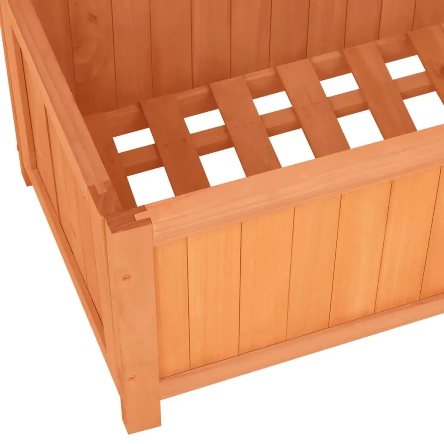 DELUKE Rankkasten Gartenspalier MALO Braun 135x70x30cm Spalier Mit Blumenkasten Mit Rankgitter Rankhilfe Mit Pflanzenkasten_6