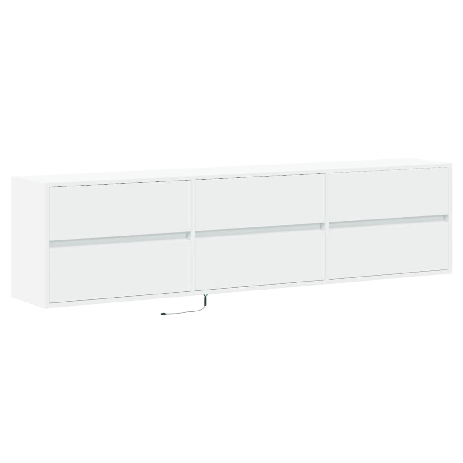vidaXL TV-Wandschrank mit LED Weiß 180x31x45 cm 3307933 günstig online kaufen