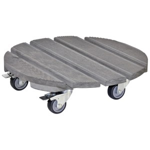 Wagner Kübelroller Creo, Ø 38 cm, anthrazitfarben, aus FSC®-zertifiziertem Buchenholz mit Rollen.