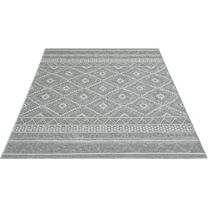 Floornovo Indoor & Outdoor Teppich Nr. 86 Grau Gemustert 180 x 67 cm