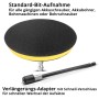 STAHLWERK Klett-Polierpad mit Bit-Aufnahme und Verlängerungsadapter. Zubehör für Akkuschrauber zum Reinigen, Polieren, Schleifen.