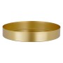 Goldenes, rundes Deko-Tablett Passo von Mica Decorations, 23,5 cm Durchmesser.