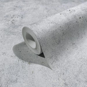Rolle Marburg Vliestapete in Betonoptik Grau-Silber mit leichtem Glanz.