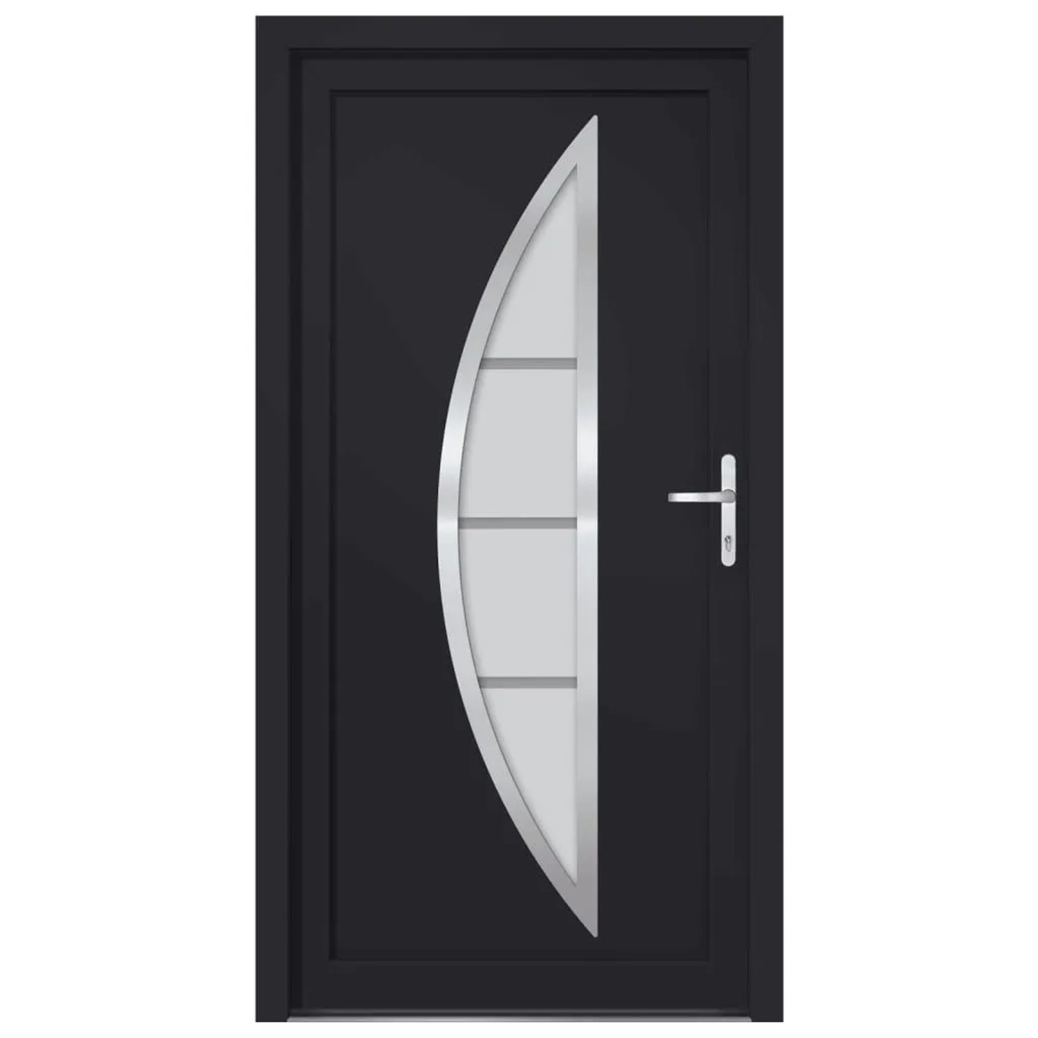 vidaXL Haustür Anthrazit 98x190 cm PVC 3187880