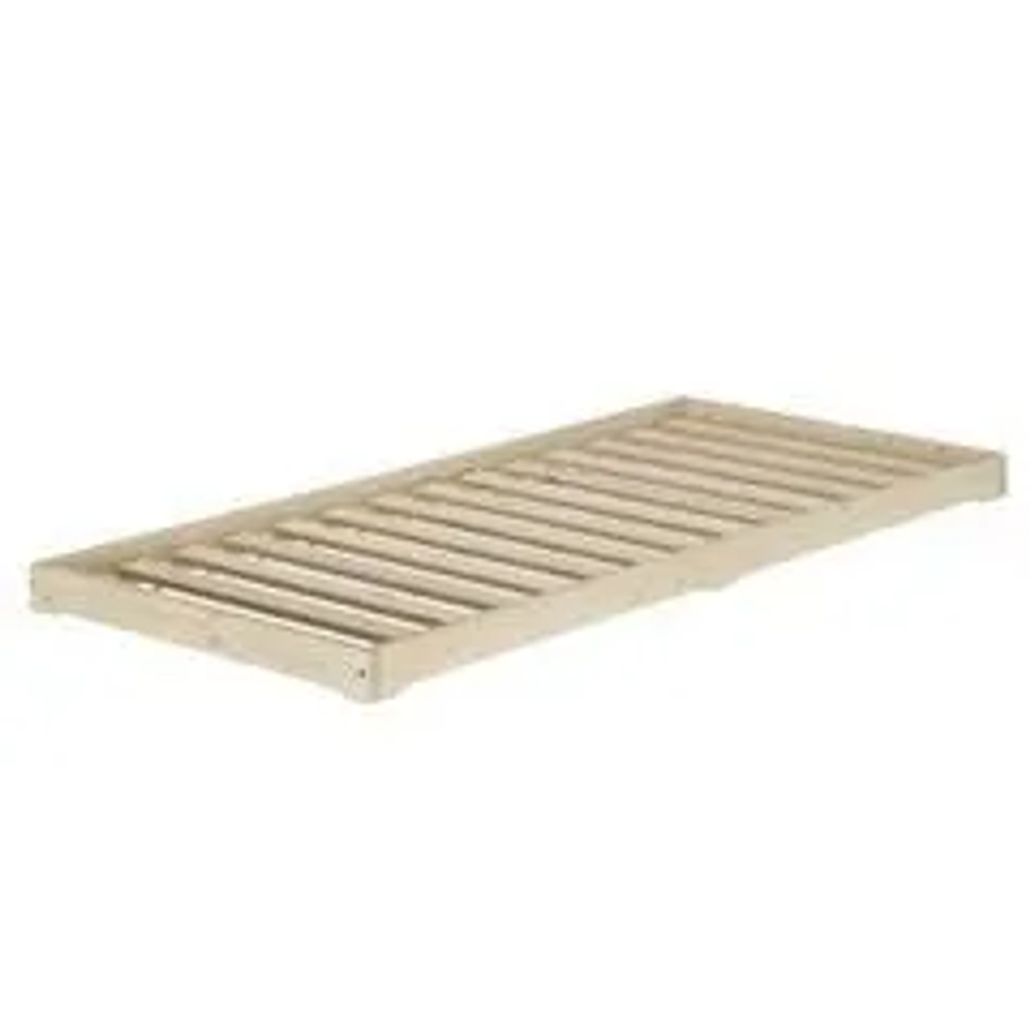Erst-Holz Extra Flaches Einzelbett Unbehandeltes Holz Loft 90 x 200 cm Fichte Modell 47 Rollrost inkl.