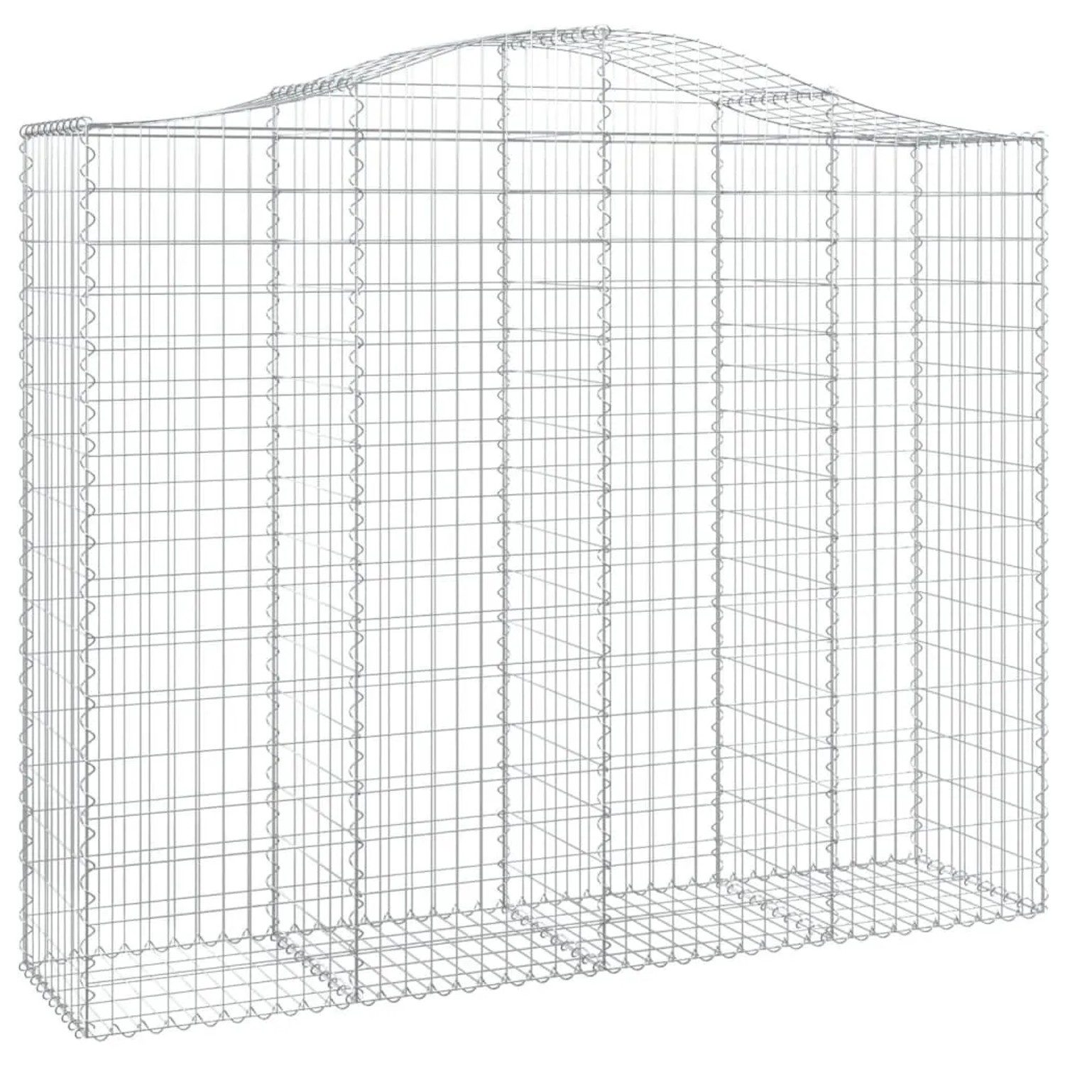 vidaXL Gabionen mit Hochbogen 3 Stk 200x50x160/180cm Verzinktes Eisen 3145704